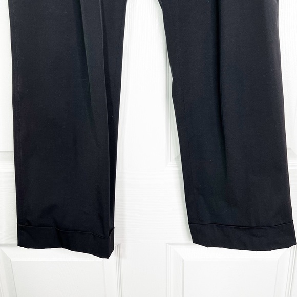 Jil Sander $795 Pleat Cuff Black All Season Casual Dress Pant Trousers Womens 36 - Picture 7 of 13